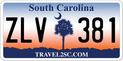SC license plate ZLV381