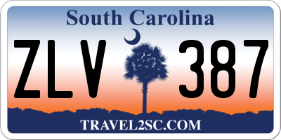 SC license plate ZLV387