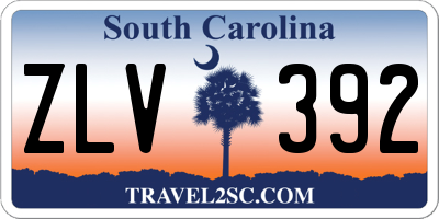 SC license plate ZLV392