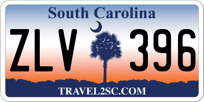 SC license plate ZLV396