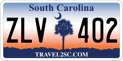 SC license plate ZLV402