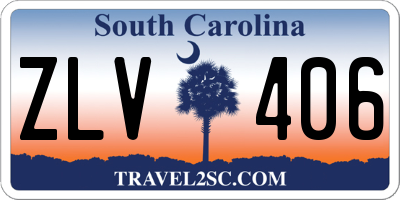 SC license plate ZLV406