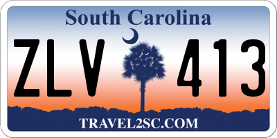 SC license plate ZLV413
