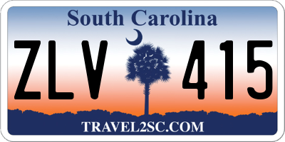 SC license plate ZLV415
