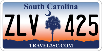 SC license plate ZLV425
