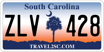 SC license plate ZLV428