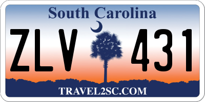 SC license plate ZLV431