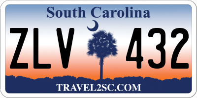 SC license plate ZLV432