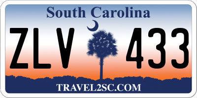 SC license plate ZLV433