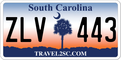 SC license plate ZLV443