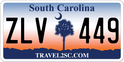 SC license plate ZLV449