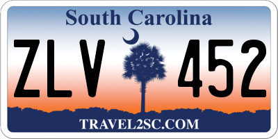 SC license plate ZLV452
