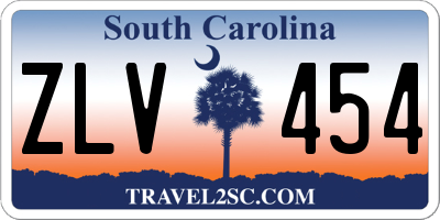 SC license plate ZLV454