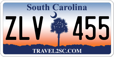 SC license plate ZLV455