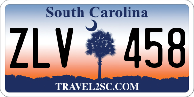 SC license plate ZLV458