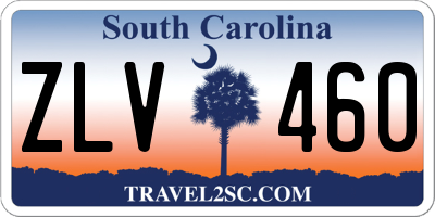 SC license plate ZLV460