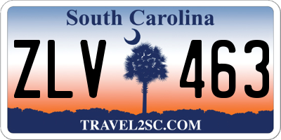 SC license plate ZLV463