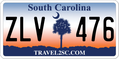 SC license plate ZLV476