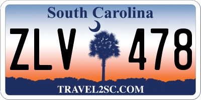 SC license plate ZLV478