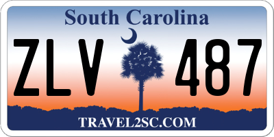 SC license plate ZLV487