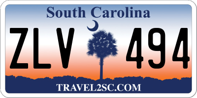 SC license plate ZLV494