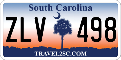 SC license plate ZLV498