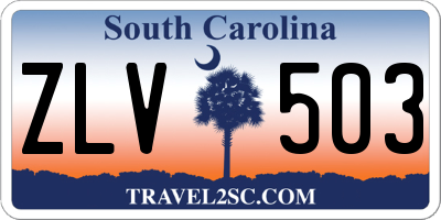 SC license plate ZLV503