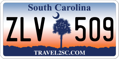 SC license plate ZLV509