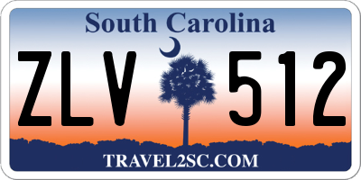 SC license plate ZLV512