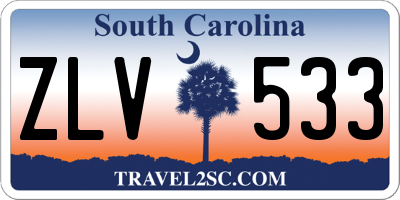 SC license plate ZLV533