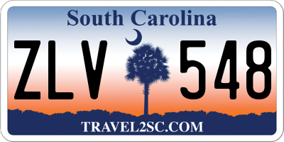 SC license plate ZLV548