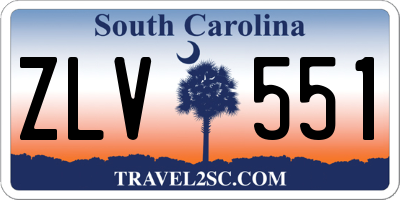 SC license plate ZLV551