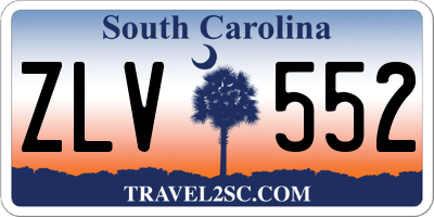 SC license plate ZLV552