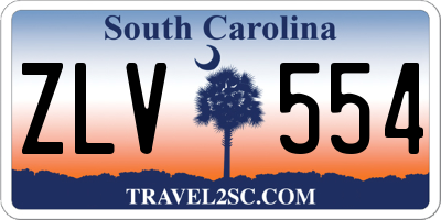 SC license plate ZLV554