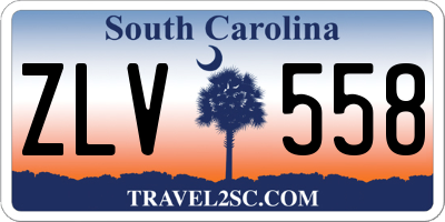 SC license plate ZLV558
