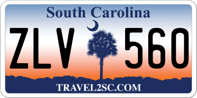 SC license plate ZLV560