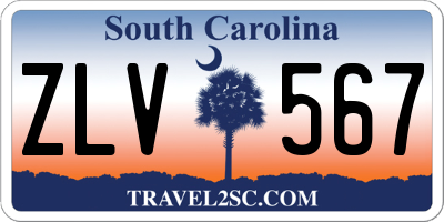 SC license plate ZLV567
