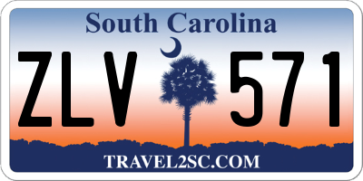 SC license plate ZLV571