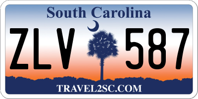 SC license plate ZLV587