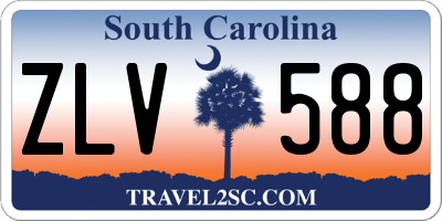 SC license plate ZLV588