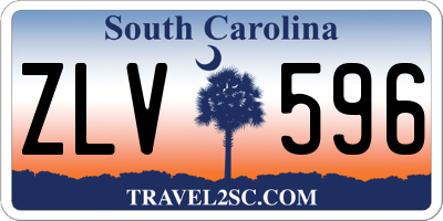 SC license plate ZLV596