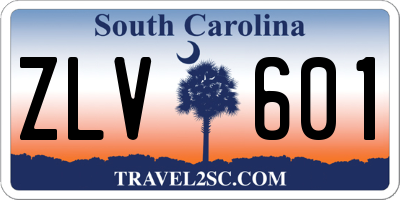 SC license plate ZLV601