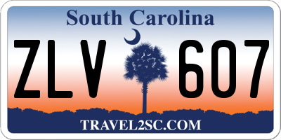 SC license plate ZLV607
