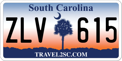 SC license plate ZLV615