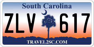 SC license plate ZLV617
