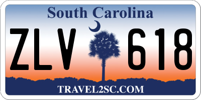 SC license plate ZLV618