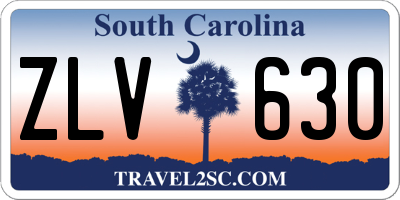 SC license plate ZLV630