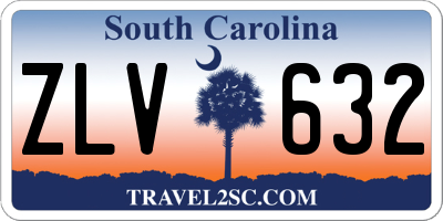 SC license plate ZLV632