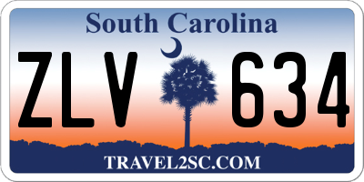 SC license plate ZLV634