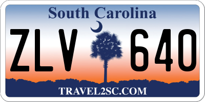 SC license plate ZLV640
